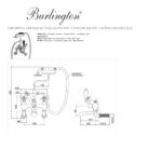 Смеситель для ванны под наклоном с ручным душем настенный Burlington Anglesey AN21 BLA цвет хром-фото3