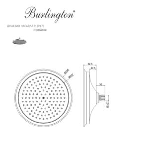 Верхний душ 230 мм V17 Burlington Classic цвет хром-фото3