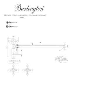 Вентиль подвода воды для раковины Burlington W28 BLA цвет хром-фото3
