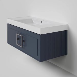 Тумба под раковину Cubo Blu Grigio синяя 100-фото1