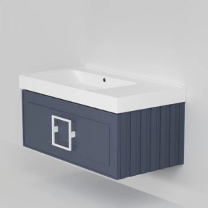 Тумба под раковину Cubo Blu Grigio синяя 90-фото1