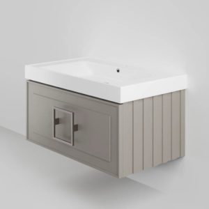 Тумба под раковину Cubo Cappuccino бежевая 80-фото1