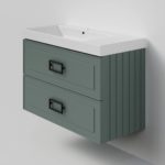 Тумба под раковину  Cubo Grigio TWIN серо-зелёная 100-фото1