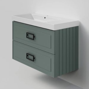 Тумба под раковину  Cubo Grigio TWIN серо-зелёная 100-фото1