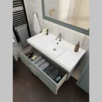 Тумба под раковину Cubo Grigio серо-зелёная 100-фото8