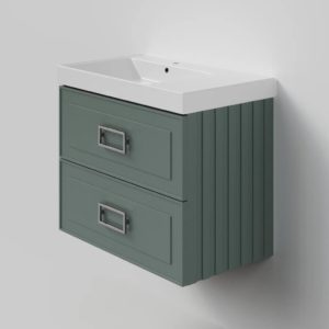 Тумба под раковину  Cubo Grigio TWIN серо-зелёная 80-фото1
