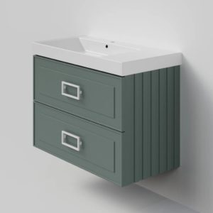 Тумба под раковину  Cubo Grigio TWIN серо-зелёная 90-фото1