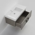 Тумба под раковину Cubo Cappuccino бежевая 90-фото2