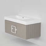 Тумба под раковину Cubo Cappuccino бежевая 90-фото1