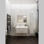 Тумба под раковину Cubo Cappuccino бежевая 90-фото6