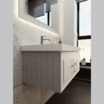 Тумба под раковину Cubo Cappuccino бежевая 90-фото7
