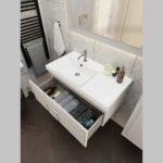 Тумба под раковину Cubo Cappuccino бежевая 90-фото8