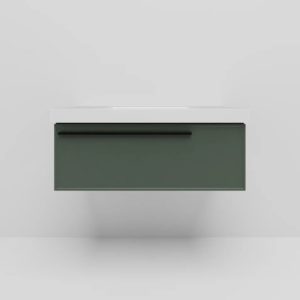Тумба под раковину Elba Grigio серо-зелёная 100-фото1