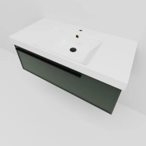 Тумба под раковину Elba Grigio серо-зелёная 80-фото2