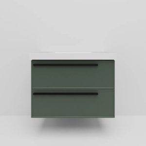 Тумба под раковину Elba Grigio TWIN серо-зелёная 90-фото1