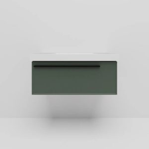 Тумба под раковину Elba Grigio серо-зелёная 90-фото1