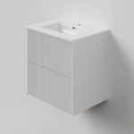 Тумба под раковину La Fenice Terra Twin Bianco 60 см белая матовая-фото1