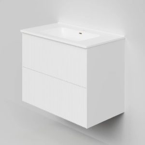 Тумба под раковину La Fenice Terra Twin Bianco 80 см белая матовая-фото1