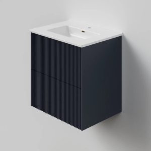 Тумба под раковину La Fenice Terra Twin Blu Grigio 60 см синяя матовая-фото1