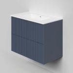 Тумба под раковину La Fenice Terra Twin Blu Grigio 80 см синяя матовая-фото1