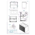 Тумба под раковину La Fenice Terra Twin Grigio 80 см серо-зелёная матовая-фото3