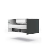 Тумба под раковину TERRA Grigio серо-зелёная 80-фото2