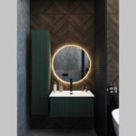 Тумба под раковину TERRA Grigio серо-зелёная 80-фото4