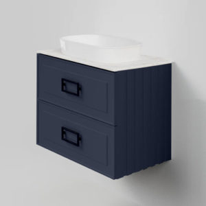 Тумба под раковину Cubo Blu Grigio TWIN синяя 100-фото11