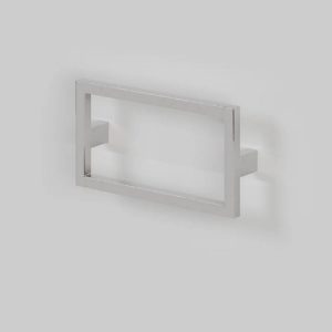Тумба с R раковиной LA FENICE Cubo TWIN Cappuccino бежевая матовая 90 ручка хром-фото2