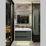 Тумба с раковиной LA FENICE Elba TWIN Grigio серо-зеленая матовая 80-фото10