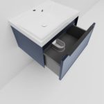 Тумба с раковиной LA FENICE SIMPLA Blu Grigio синяя матовая 60-фото7