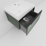 Тумба с раковиной LA FENICE SIMPLA Grigio серо-зеленая матовая 60-фото7
