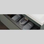 Тумба с раковиной LA FENICE SIMPLA Grigio серо-зеленая матовая 60-фото9