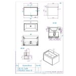Тумба с раковиной LA FENICE SIMPLA Grigio серо-зеленая матовая 60-фото10
