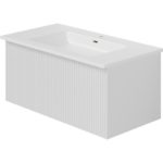 Тумба с раковиной LA FENICE TERRA Bianco белая матовая 60-фото1