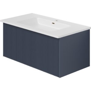 Тумба с раковиной LA FENICE TERRA Blu Grigio синяя матовая 80-фото1
