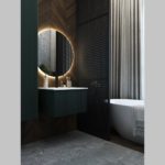 Тумба с раковиной LA FENICE TERRA Grigio серо-зеленая матовая 60-фото11
