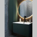 Тумба с раковиной LA FENICE TERRA Grigio серо-зеленая матовая 60-фото7