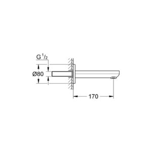 Излив для ванны Grohe Eurosmart Cosmopolitan 13261000 хром-фото2
