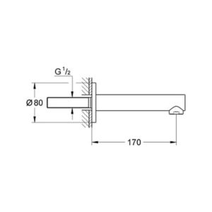 Излив для ванны GROHE Concetto 13280001 хром-фото3