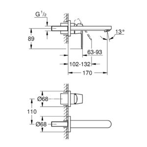 Смеситель для раковины Grohe Eurosmart Cosmopolitan 19381000 хром-фото2