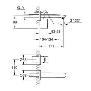Смеситель для раковины однорычажный Grohe Eurostyle Cosmopolitan 19571002 хром-фото2