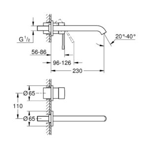 Смеситель для раковины Grohe Essence New 19967001 хром-фото2