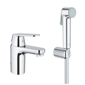 Смеситель для раковины с гигиеническим душем Grohe Eurosmart Cosmopolitan 23125000 хром-фото1