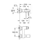 Смеситель для ванны Grohe Eurocube 23140000 хром-фото2