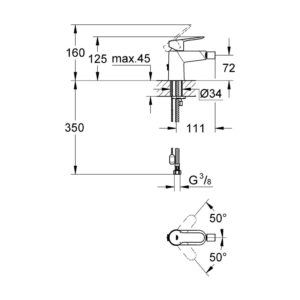 Смеситель для биде Grohe BauEdge 23332000 хром-фото2