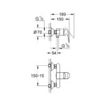 Смеситель для душа Grohe Bauedge 23333000 хром-фото2