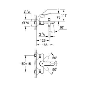 Смеситель для ванны Grohe BauEdge 23334000 хром-фото2