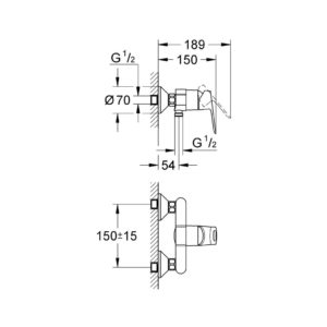 Смеситель для душа Grohe BauLoop 23340000 хром-фото2