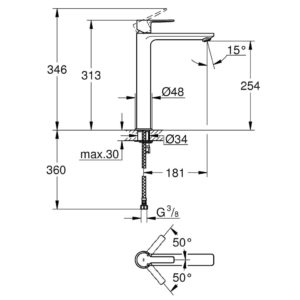 Смеситель для раковины Grohe Lineare New 23405001 хром-фото2